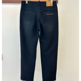 [홍콩명품,MIU MIU] 미우미우 26SS 로고 데님 팬츠 진 청바지 (블랙), BM24587, 레플리카의류,미러급사이트