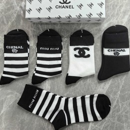 [홍콩명품.CHANEL] 샤넬 26SS 로고 명품 브랜드 모음 선물용 덧신 양말 5종, ET3338, NNT, 홍콩명품의류,구매대행,온라인명품