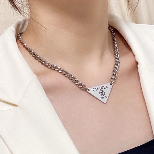 [홍콩명품.CHANEL] 샤넬 26SS 로고 체인 실버 목걸이, ET3350, NNT, 명품레플리카 모자 캡 남자여자