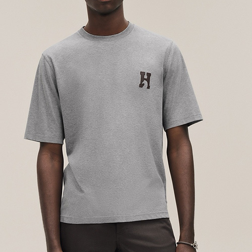 [홍콩명품.Hermes] 에르메스 26SS 로고 H 반팔 티셔츠 (2컬러), BM24664, KK, 레플리카의류,미러급사이트