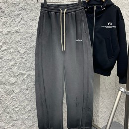 [홍콩명품.Stone Island] 스톤아일랜드 26SS 로고 오버핏 기모 조거 팬츠 바지 (그레이), BM24680, 레플리카의류,미러급사이트