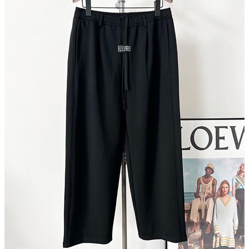 [홍콩명품.Maison Margiela] 메종마르지엘라 26SS 로고 오버핏 팬츠 바지 (블랙), BM24710, X2, 레플리카의류,미러급사이트