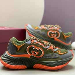 [홍콩명품.Gucci] 구찌 26SS 로고 남여 Ripple 스니커즈 운동화 (카키-오렌지), SE6102, PMD, 명품스니커즈,운동화,구두,로퍼,하이탑,신발