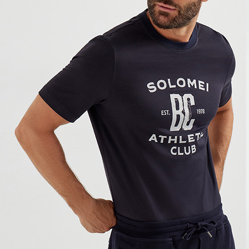 [홍콩명품.Brunello Cucinelli ] 브루넬로 쿠치넬리 26SS 로고 프린트 반팔 티셔츠 (2컬러), BM24721, KK, 레플리카의류,미러급사이트