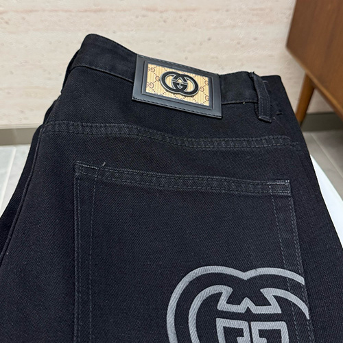 [홍콩명품.Gucci] 구찌 26SS 로고 데님 팬츠 진 청바지 (블랙), BM24773, S1F, 레플리카의류,미러급사이트