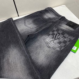 [홍콩명품.LOUIS VUITTON] 루이비통 26SS 로고 데님 팬츠 진 청바지 (블랙), BM24776, S1F, 레플리카의류,미러급사이트