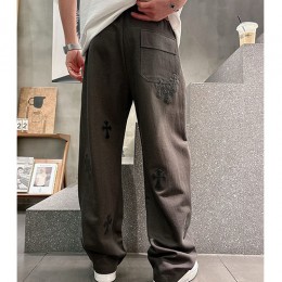 [가격문의][홍콩명품.Chrome Hearts] 크롬하츠 26SS 로고 크로스 팬츠 바지 (다크그레이), BM24813, KK, 레플리카의류,미러급사이트