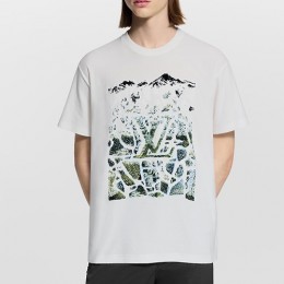 [홍콩명품.LOUIS VUITTON] 루이비통 26SS 로고 그래픽 반팔 티셔츠 1AJCE5 (화이트), BM24855, JL, 레플리카의류,미러급사이트