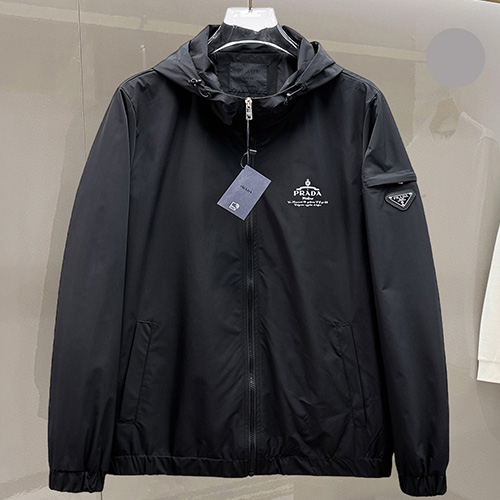 [홍콩명품,PRADA] 프라다 26SS 삼각로고 후드 바람막이 자켓 (블랙), BM24876, KSM, 레플리카의류,미러급사이트