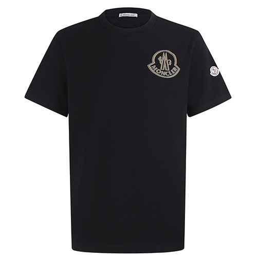 [홍콩명품.MONCLER] 몽클레어 26SS 로고 프린트 반팔 티셔츠 (블랙), BM24913, KK, 레플리카의류,미러급사이트