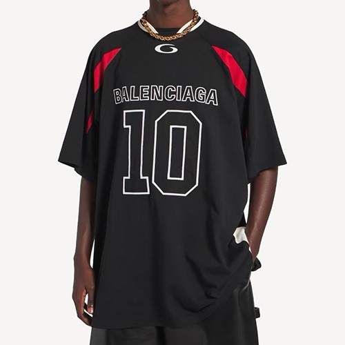 [홍콩명품.BALENCIAGA] 발렌시아가 26SS 로고 NBA 콜라보 반팔 티셔츠 (블랙), BM24922, KK, 레플리카의류,미러급사이트