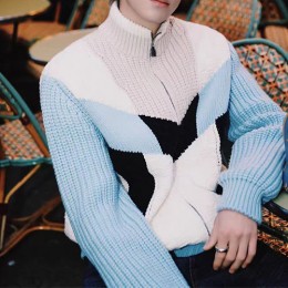 [홍콩명품.LOUIS VUITTON] 루이비통 26SS 로고 터틀넥 니트 가디건 집업 자켓, BM24931, KK, 레플리카의류,미러급사이트