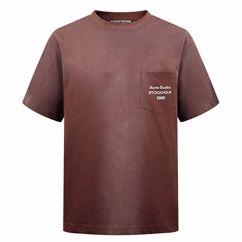 [홍콩명품.ACNE STUDIO] 아크네스튜디오 26SS 로고 워싱 반팔 티셔츠 (브라운), BM25001, JL, 레플리카의류,미러급사이트