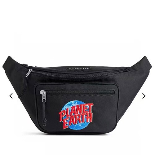 [홍콩명품.BALENCIAGA] 발렌시아가 26SS 로고 PLANTET EARTH 자수 힙색 벨트백 (블랙), BGM5700, BUBU, 홍콩명품가방,명품쇼핑몰,크로스백,핸드백,구매대행