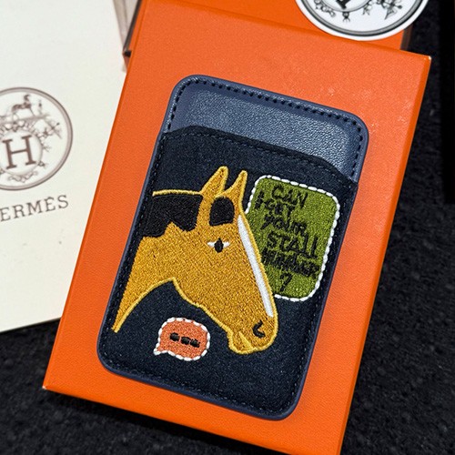 [홍콩명품.Hermes] 에르메스 26SS 로고 레더 가죽 아이폰 IPhone MagSafe (그래픽-네이비), ET3537, HY, 홍콩명품의류,구매대행,온라인명품