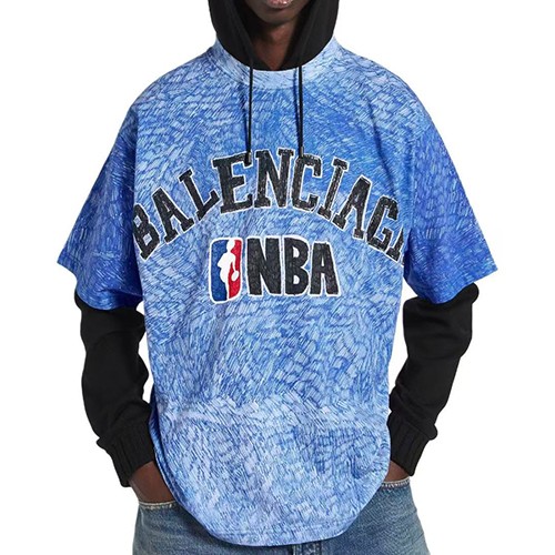 발렌시아가 로고 NBA 콜라보 반팔 티셔츠 (2컬러) 26SS