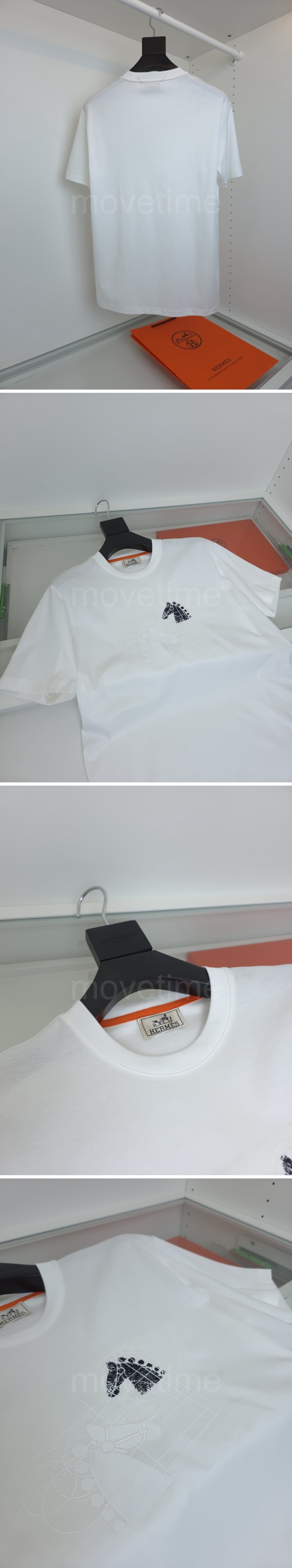 에르메스 로고 그래픽 자수 반팔 티셔츠 (3컬러) 26SS 상세이미지 5