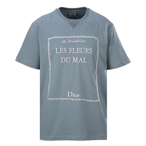 디올 로고 LES FLEURS DU MAL 자수 반팔 티셔츠 (2컬러) 26SS