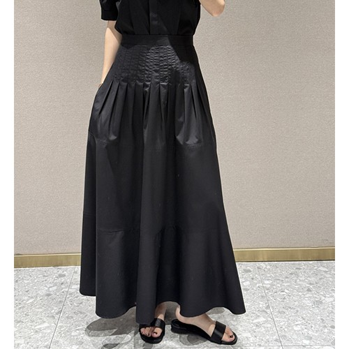 막스마* 로고 여성 롱 스커트 (블랙) 26SS