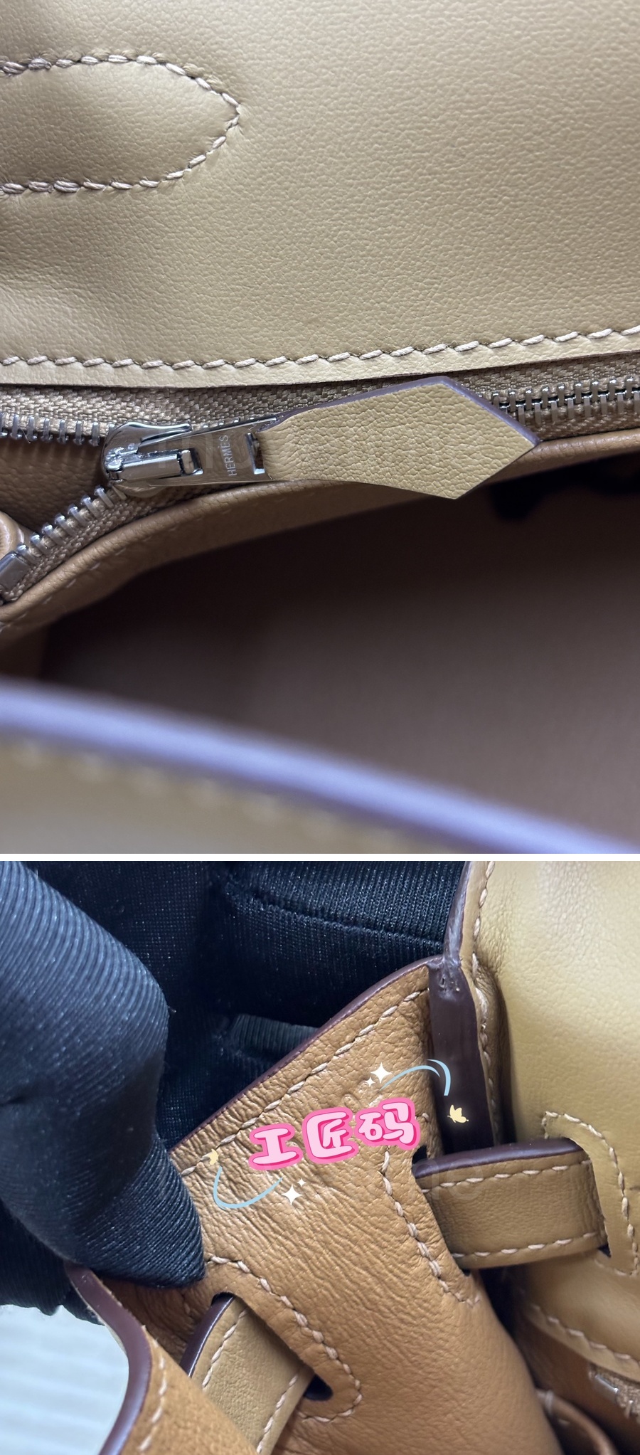 에르메스 로고 Kelly Lakis 28cm 토트백 핸드백 (브라운-은장) 26SS 상세이미지 5