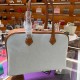 에르메스 로고 Victoria 35cm 토트백 핸드백 (브라운-그레이) 26SS