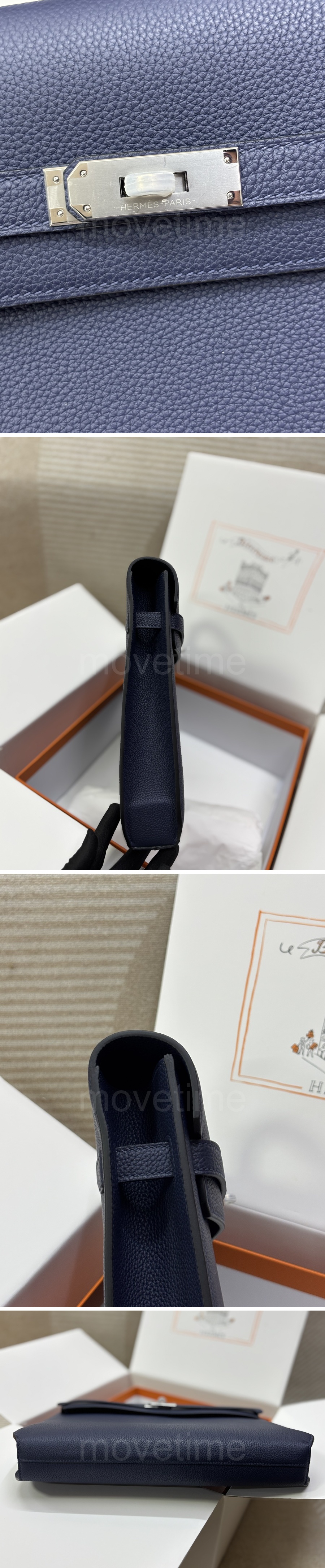 에르메스 Kelly Depeches 36cm 남자 토고 서류가방 (네이비-은장) 26SS 상세이미지 3