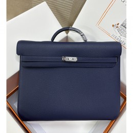 에르메스 Kelly Depeches 36cm 남자 토고 서류가방 (네이비-은장) 26SS