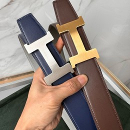 에르메스 로고 레더 가죽 리버서블 3.8cm 벨트 (2컬러) 26SS