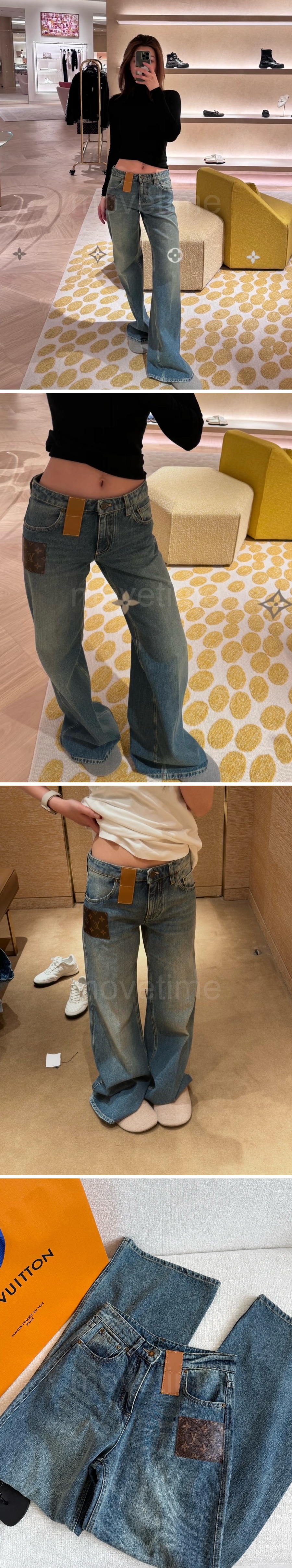 루이비통 여성 오버핏 데님 팬츠 진 청바지 26SS 상세이미지 2