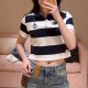 루이비통 여성 스트라이프 쇼트 카라 폴로 반팔 티셔츠 26SS