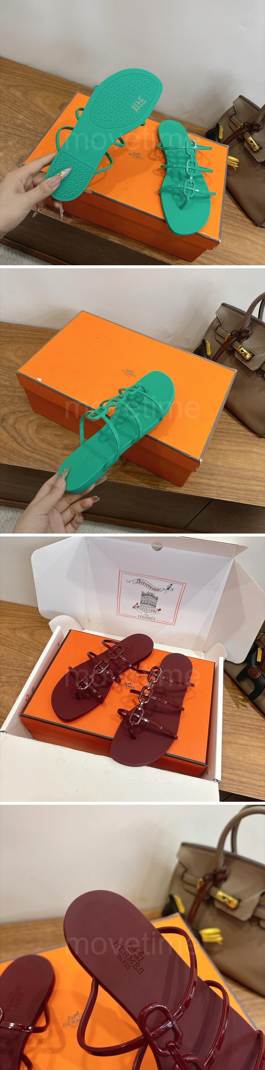 에르메스 여성 A Eclair 레더 가죽 슬리퍼 26SS 상세이미지 4
