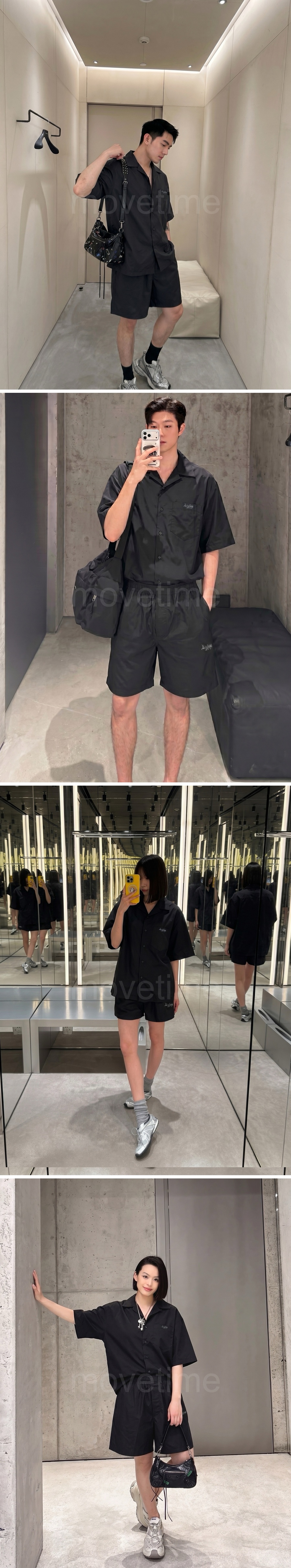 발렌시아가 그래픽 반팔 남방 셔츠 + 쇼츠 반바지 상하의 세트 26SS 상세이미지 2