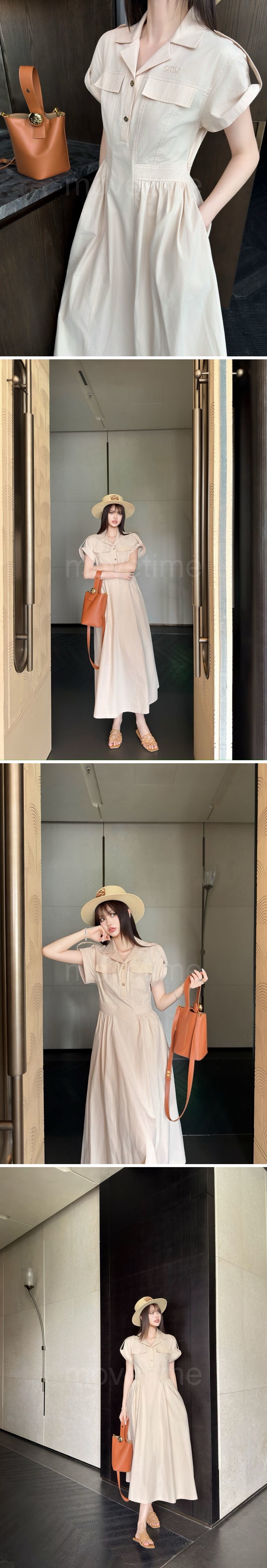 로에베 여성 카라 반팔 원피스 26SS 상세이미지 2