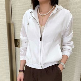 로로피아나 여성 린넨 후드 집업 자켓 26SS