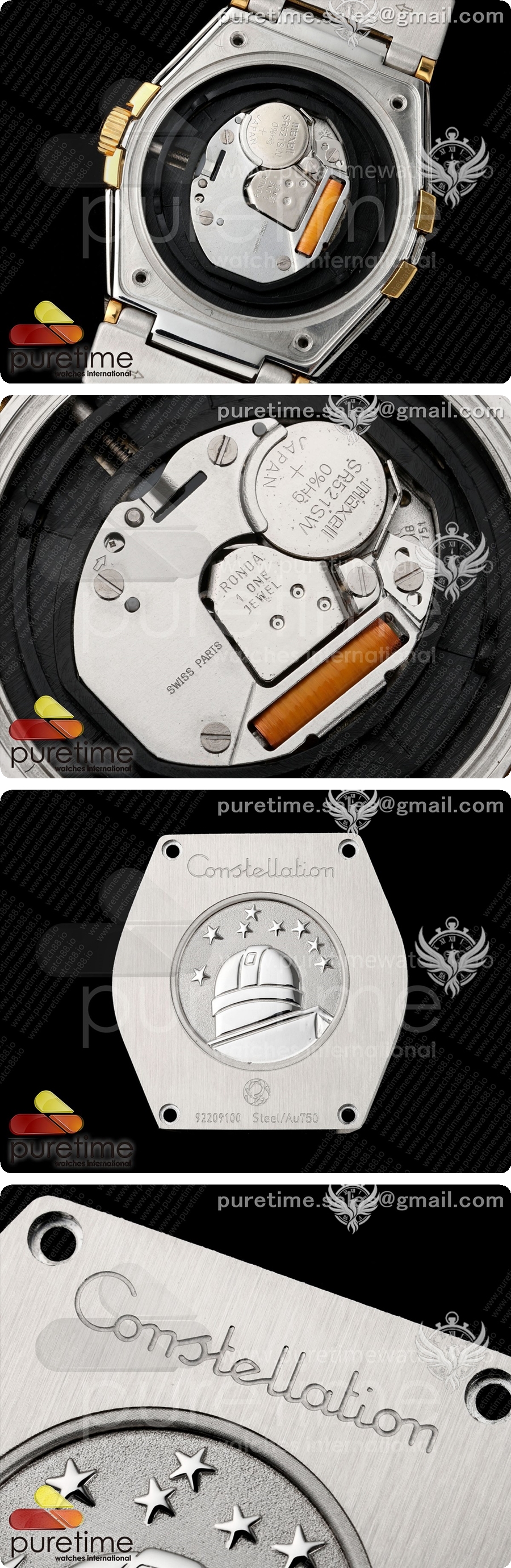 오메가 컨스텔레이션 28mm 스테인레스 옐로우골드 8848F 1:1 베스트 에디션 화이트 자개 스틱 다이얼, SS/YG 브레이슬릿, ETA 쿼츠 상세이미지 5