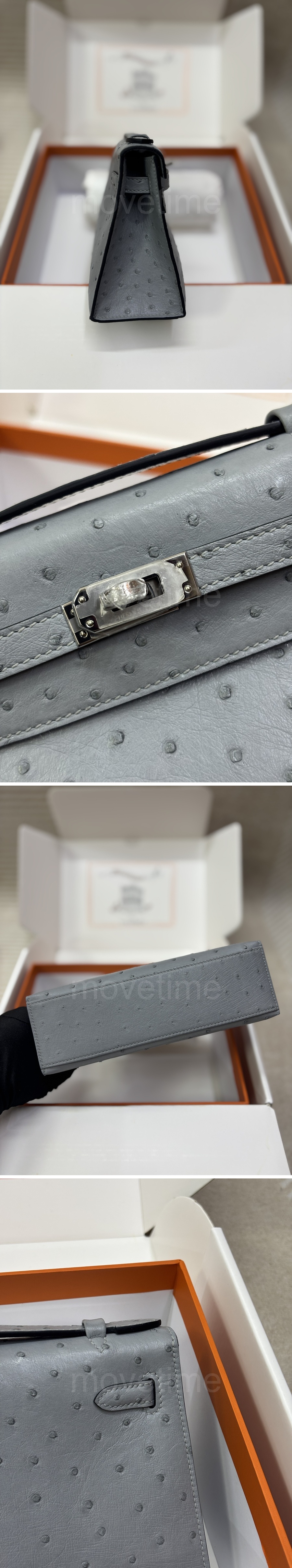 에르메스 Kelly Pochette 타조가죽 22 핸드백 클러치백 26SS 상세이미지 3