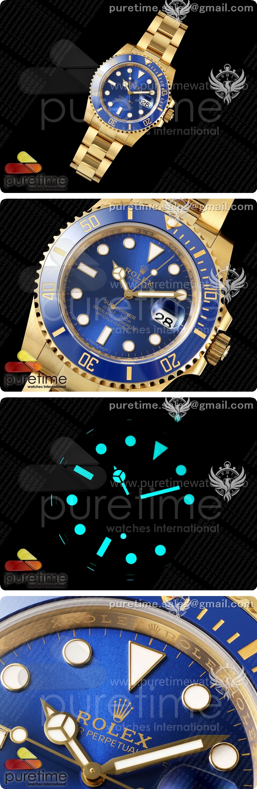 로렉스 서브마리너 40mm 116618 LB 블루 세라믹 WF 1:1 베스트 에디션 DD3135 상세이미지 2