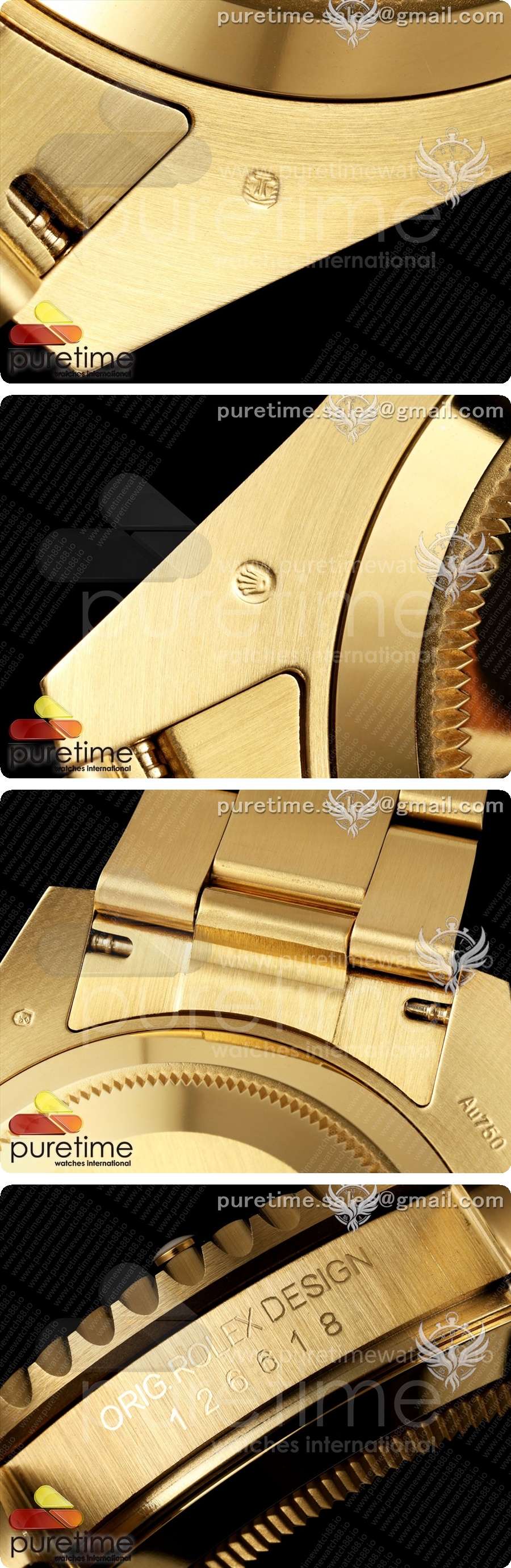 로렉스 서브마리너 41mm 옐로우골드 126618 LN 블랙 세라믹 WF 1:1 베스트 에디션 JH3235 상세이미지 9
