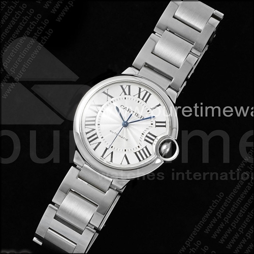 까르띠에 발롱 블루 36mm AF 1:1 베스트 에디션 화이트 다이얼 스테인리스 스틸 브레이슬릿 NH05B