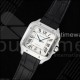 까르띠에 산토스 드 까르띠에 40mm 스테인리스 스틸 AF 1:1 베스트 에디션 화이트 다이얼 블랙 가죽 스트랩 미요타 9015