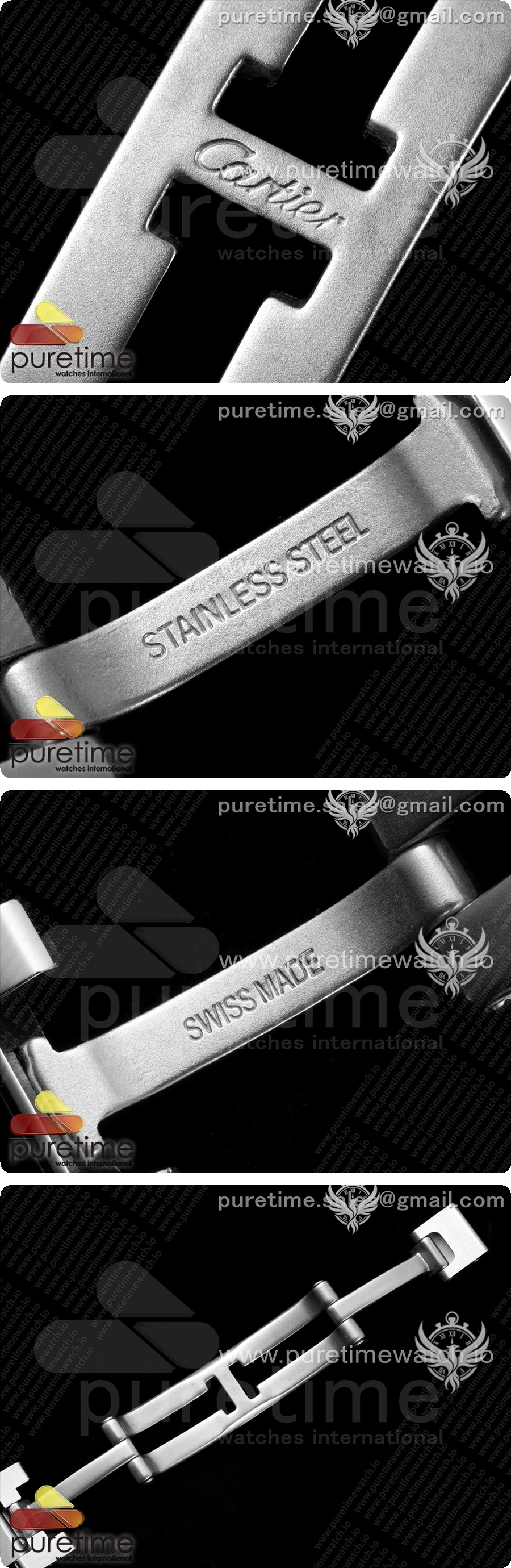 까르띠에 발롱블루 여자 33mm 스테인리스 스틸 AF 1:1 레드 다이얼 SEIKO NH05A 상세이미지 9