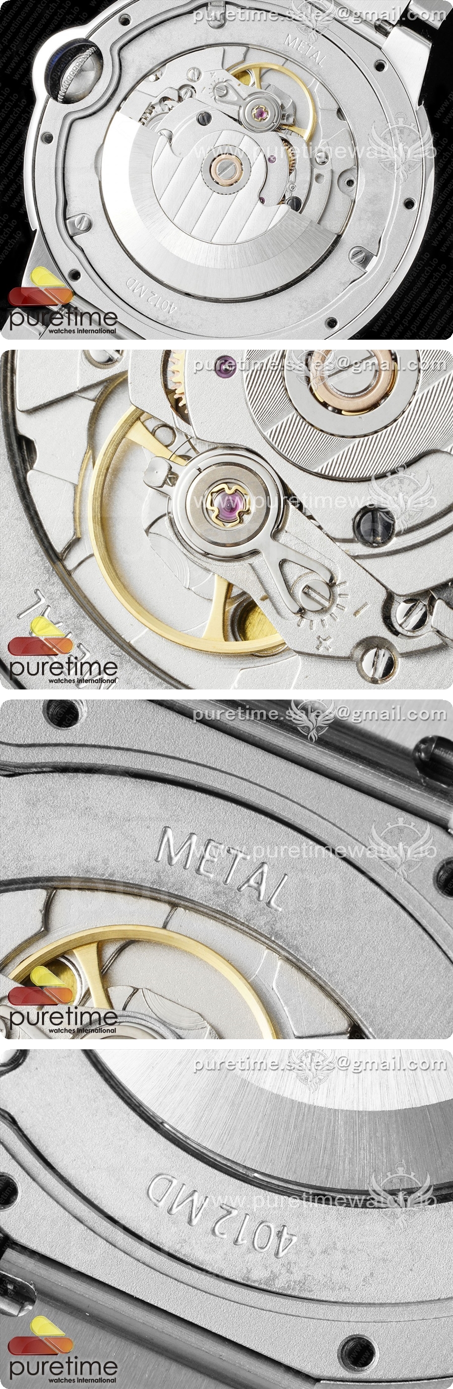 까르띠에 발롱블루 42mm 스테인리스 스틸 AF 1:1 블랙 텍스처 다이얼 브레이슬릿 A2824 V5 상세이미지 6
