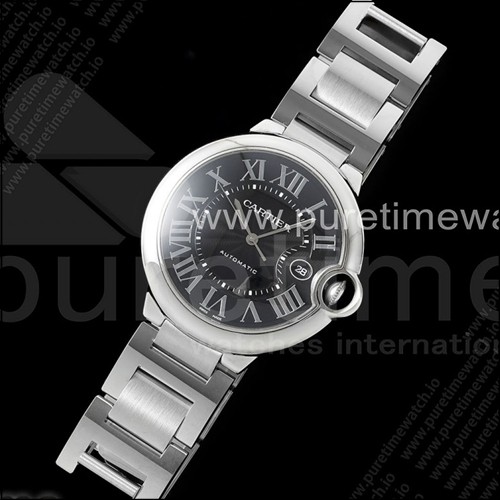 까르띠에 발롱블루 42mm 스테인리스 스틸 AF 1:1 블랙 텍스처 다이얼 브레이슬릿 A2824 V5