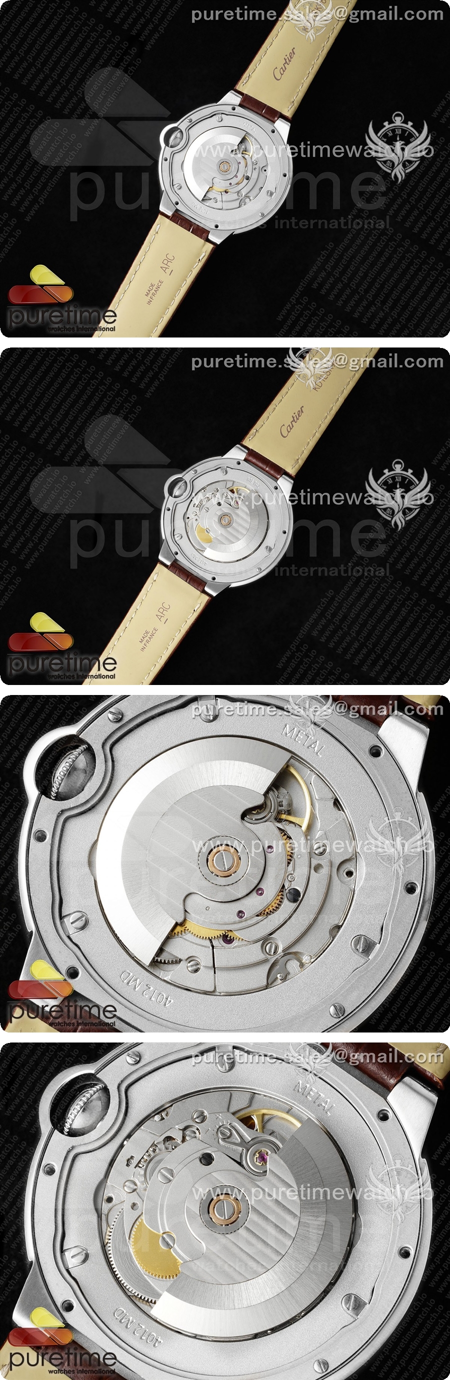 까르띠에 발롱블루 42mm 스테인리스 스틸 AF 1:1 베스트 에디션 화이트 텍스처 다이얼A2824 V5 상세이미지 5