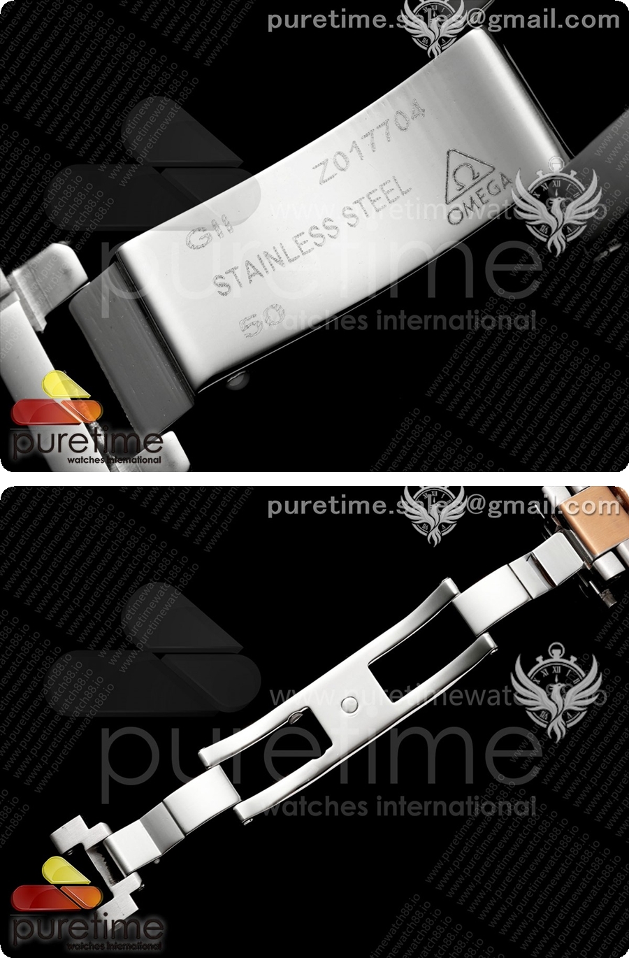 오메가 씨마스터 아쿠아테라 쉐이드 34mm 여자 스테인레스 스틸/로즈골드 VRSF 샌드 텍스처 다이아몬드 다이얼 상세이미지 11