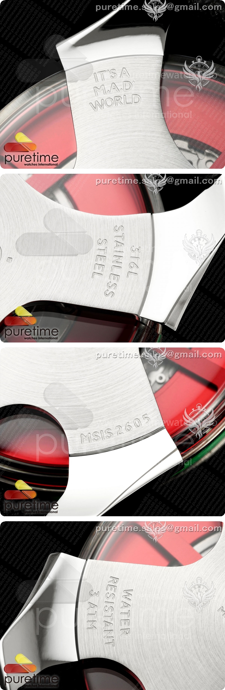 MB&F MAD1.SS K11F 1:1 옐로우 베젤, 그린 로터, 블랙 가죽 스트랩, 미요타 821A 상세이미지 7