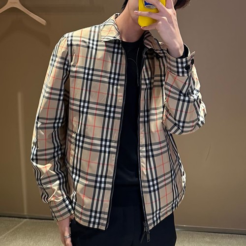 버버리 체크패턴 리버서블 카라 바람막이 양면자켓 26SS