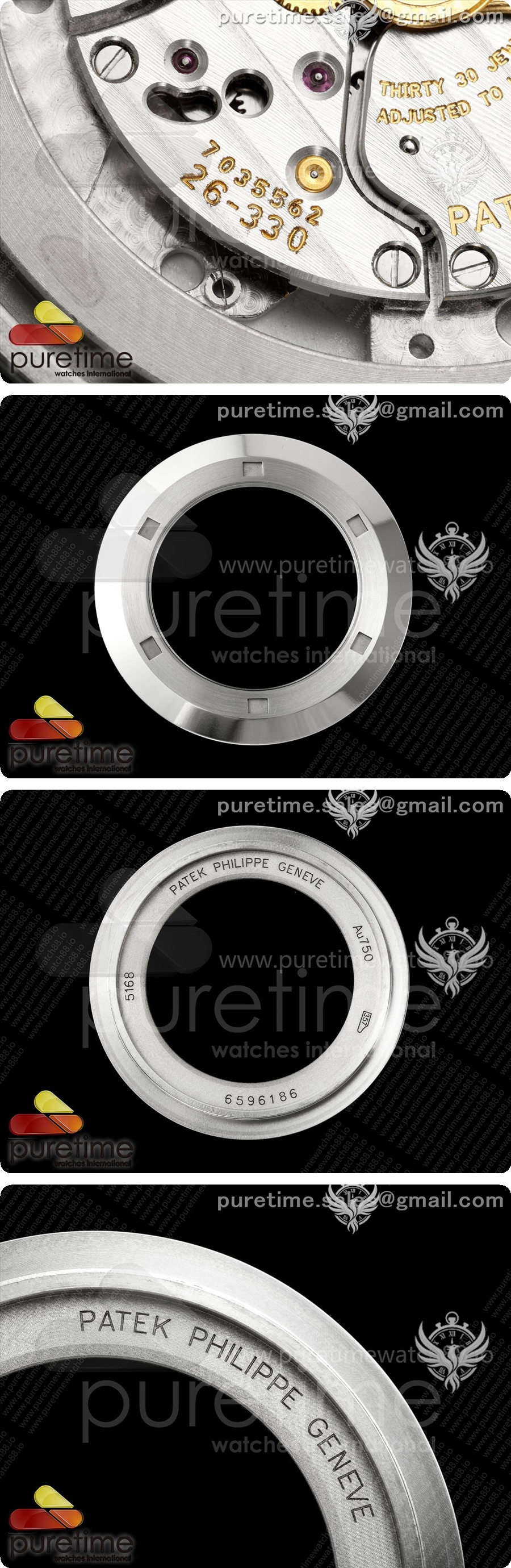 파텍필립 아쿠아넛 5168G 42mm 스테인리스 스틸 OME 1:1 그린 다이얼 그린 러버 스트랩 DPB330 슈퍼 클론 상세이미지 7