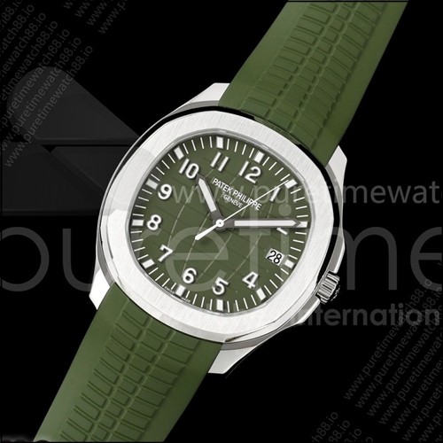 파텍필립 아쿠아넛 5168G 42mm 스테인리스 스틸 OME 1:1 그린 다이얼 그린 러버 스트랩 DPB330 슈퍼 클론