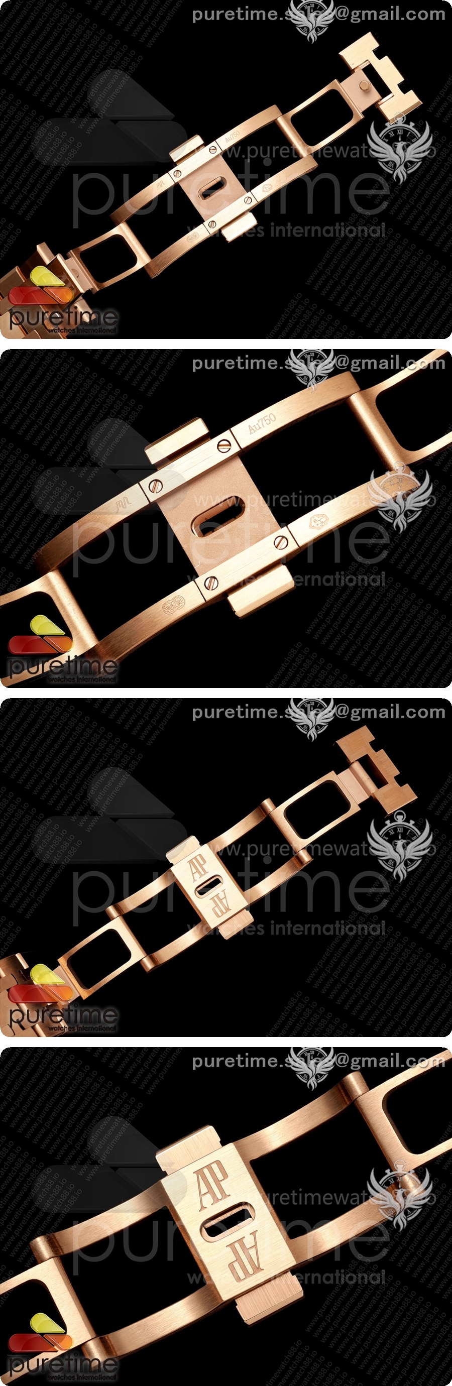 오데마피게 로얄 오크 41mm 15500 로즈골드 DDF 1:1 블루 다이얼, 로즈골드 브레이슬릿, DD4302 슈퍼 클론 상세이미지 10